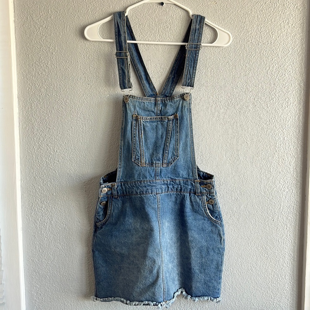 Love Tree Denim Overalls with Skirt
